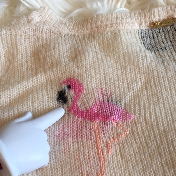 Wildfox Couture Miami Suburb Flamingos 🦩Lenon Sweater - Picture 16 of 16